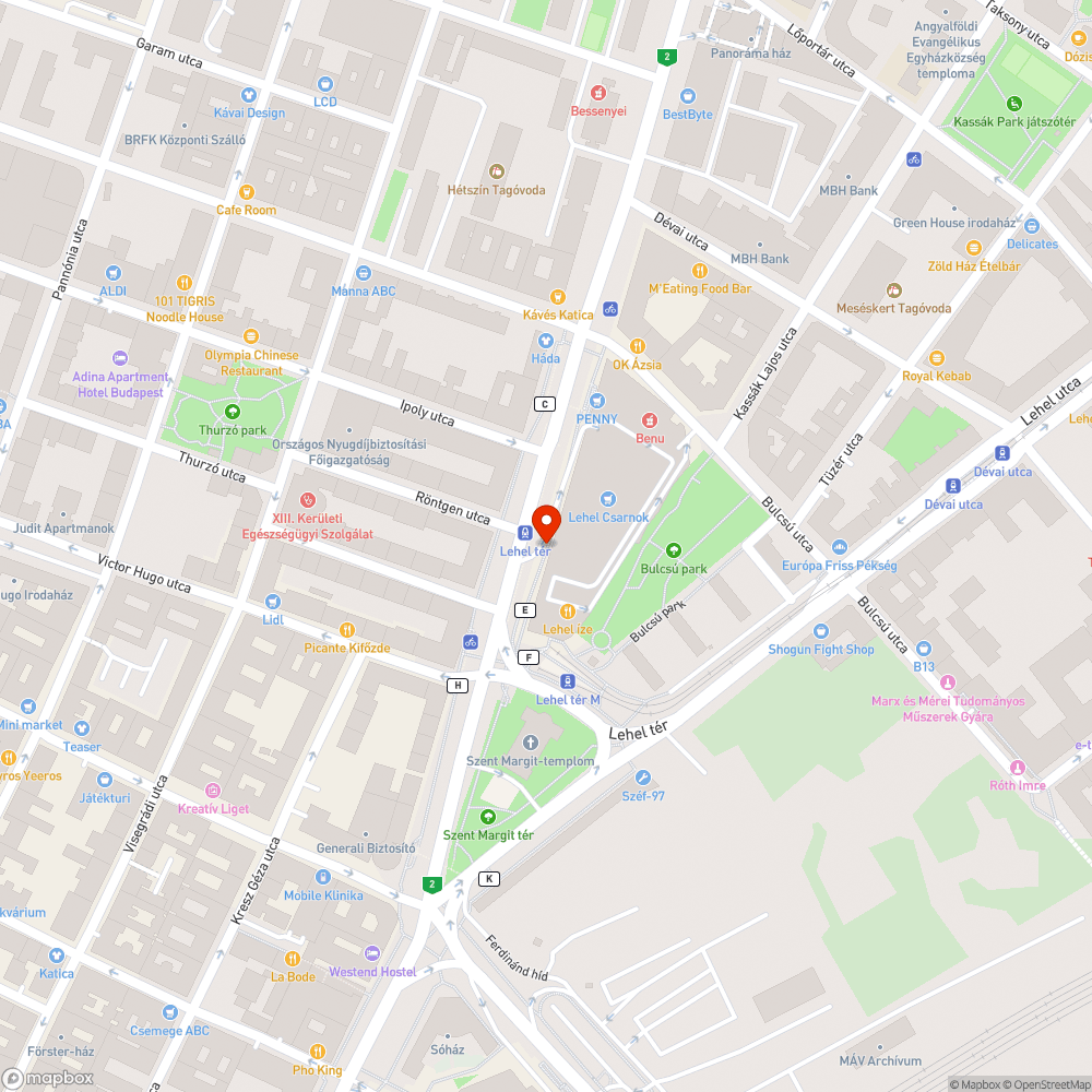 Lehel úti metrómegálló bejelentés helye