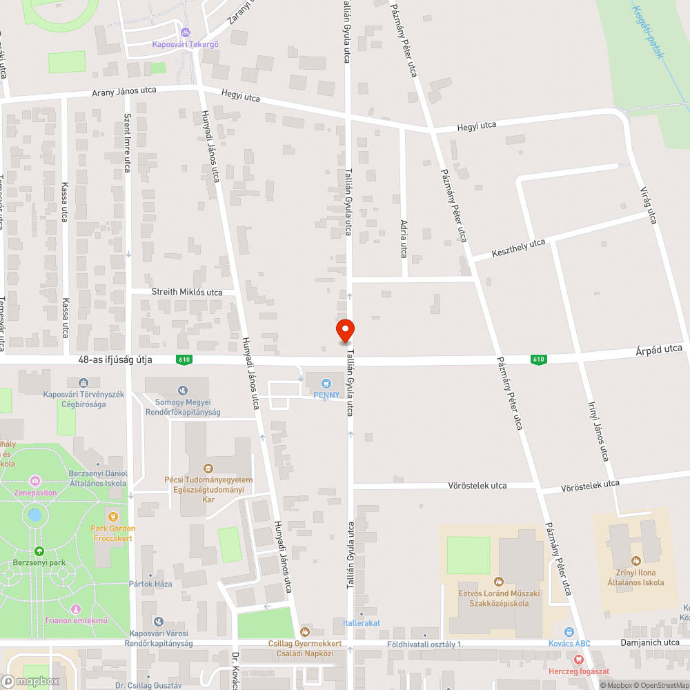 Beszakadt csatornarács és csatornafedlap bejelentés helye