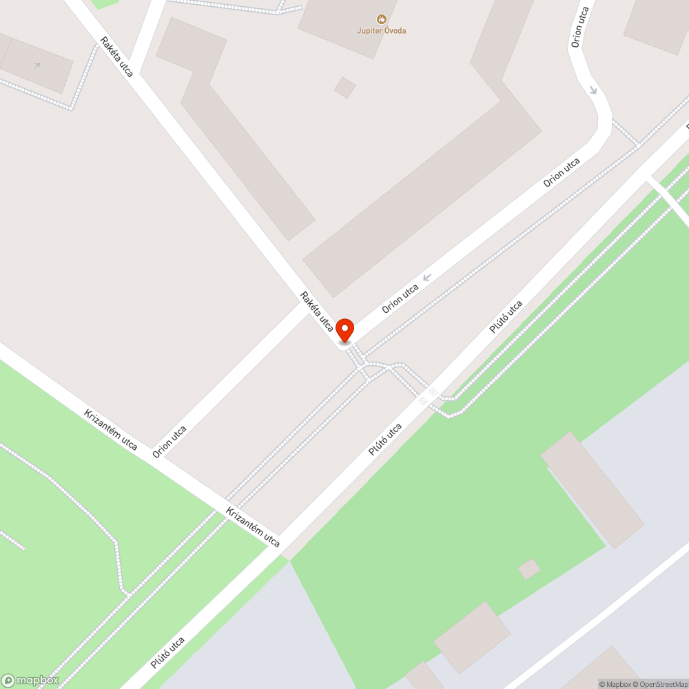 Kerékpárút forgalomtechnika (Rakéta utca - Orion utca) bejelentés helye