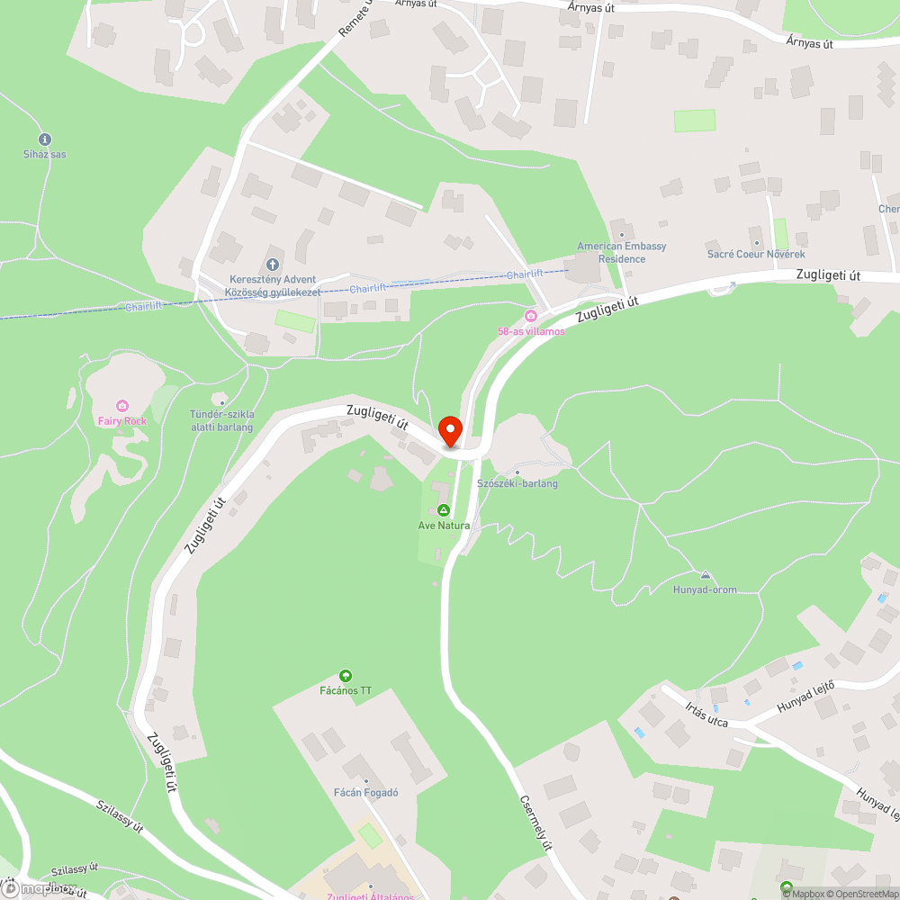 Életveszélyesen megrogyott korlát Zugligetben bejelentés helye