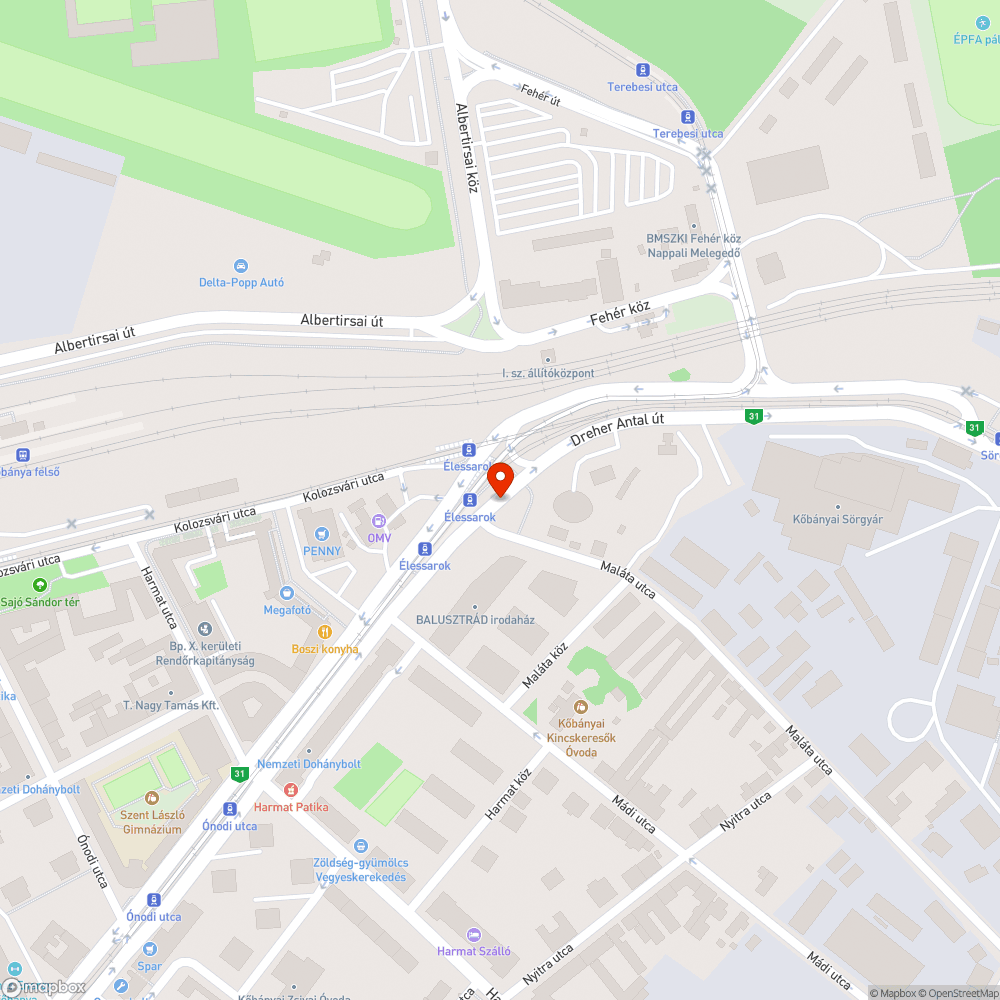 Nyitott, széteső elektromos szerelvény bejelentés helye