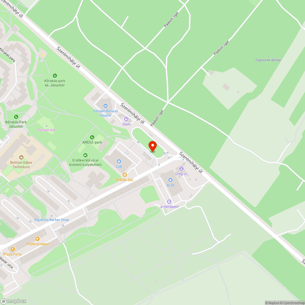 Szemét a bokrok alatt bejelentés helye