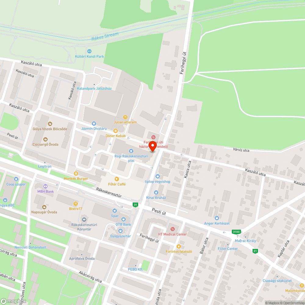 Életveszélyesen megdőlt fenyőfa bejelentés helye