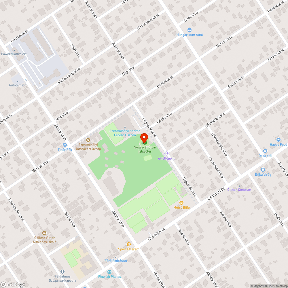 Játszótéren sötét van bejelentés helye