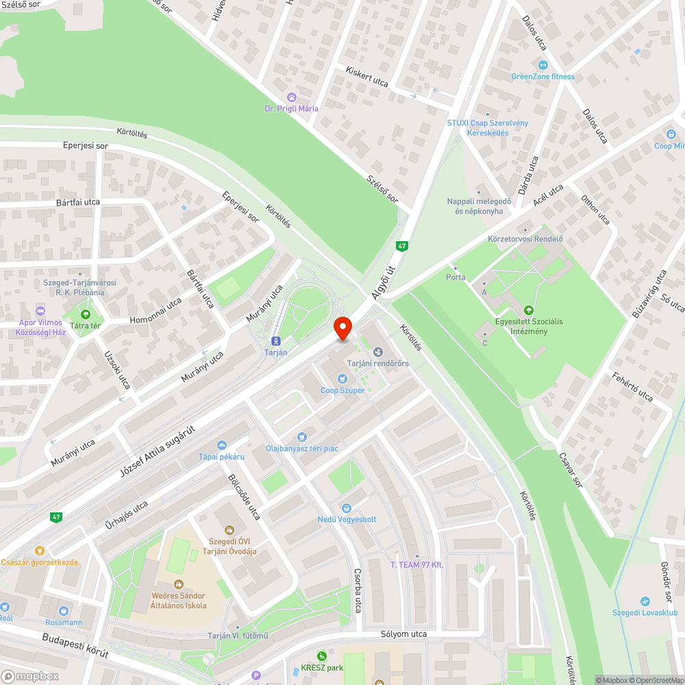 Nyitott szerelődoboz bejelentés helye