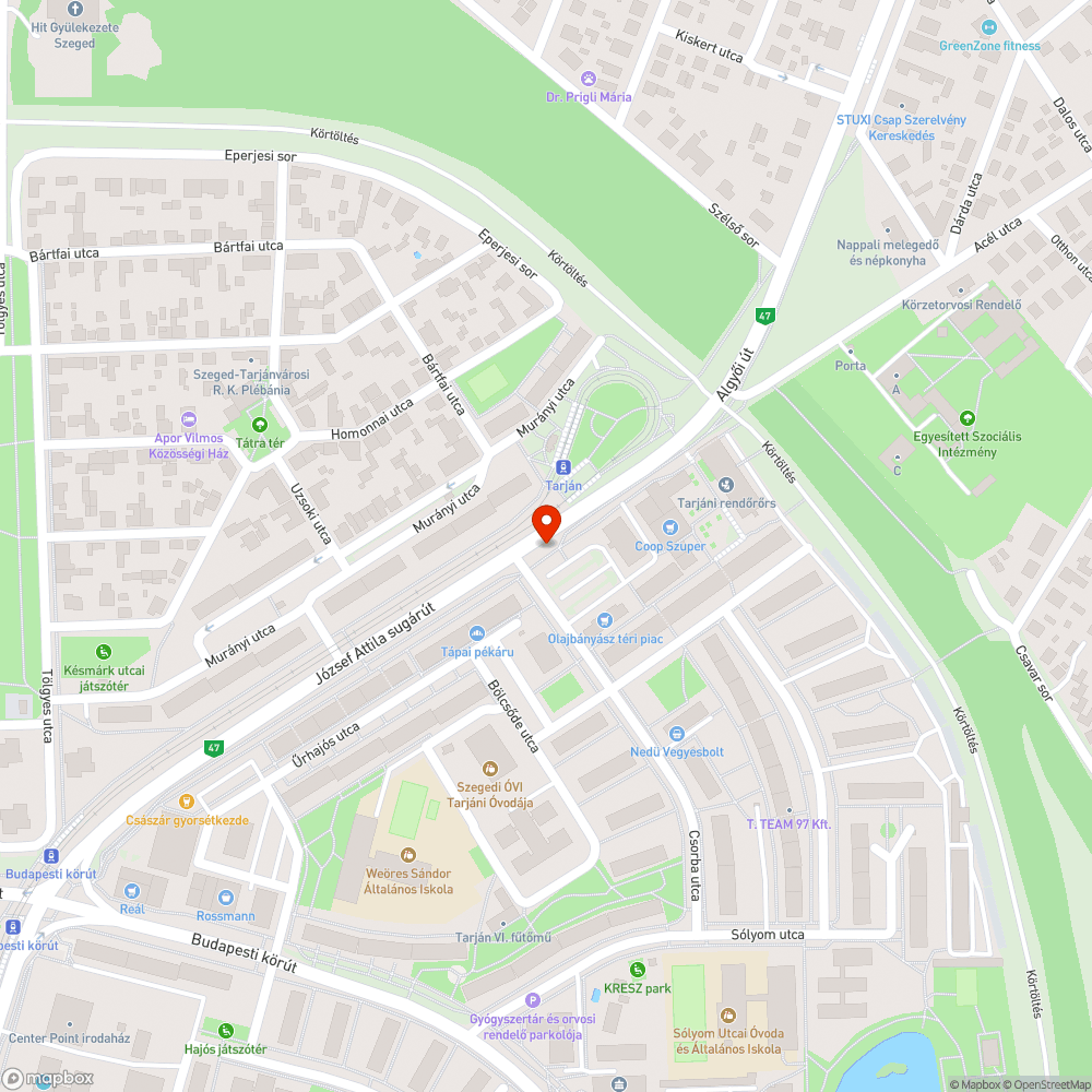 Nyitott szerelődoboz bejelentés helye