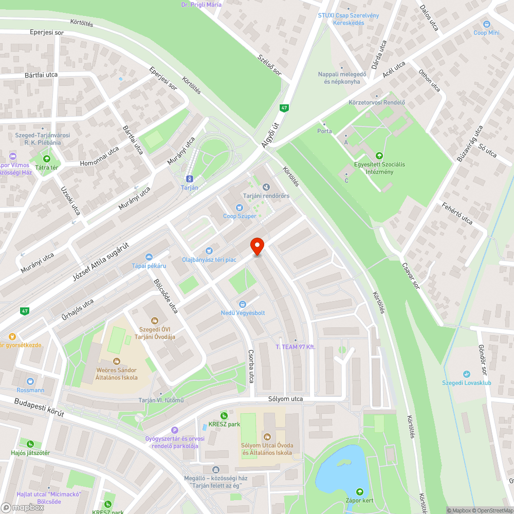 Eldugult lefolyó bejelentés helye