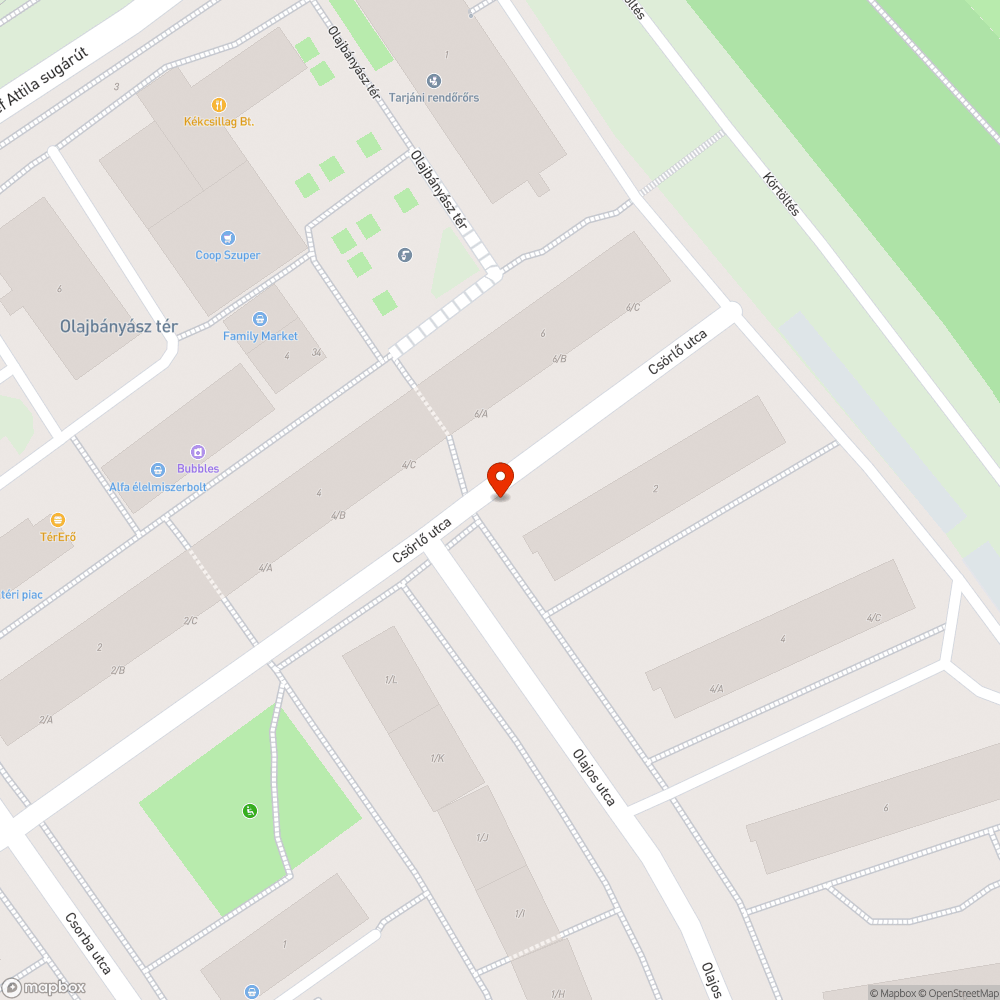 Sérült burkolatú járda bejelentés helye