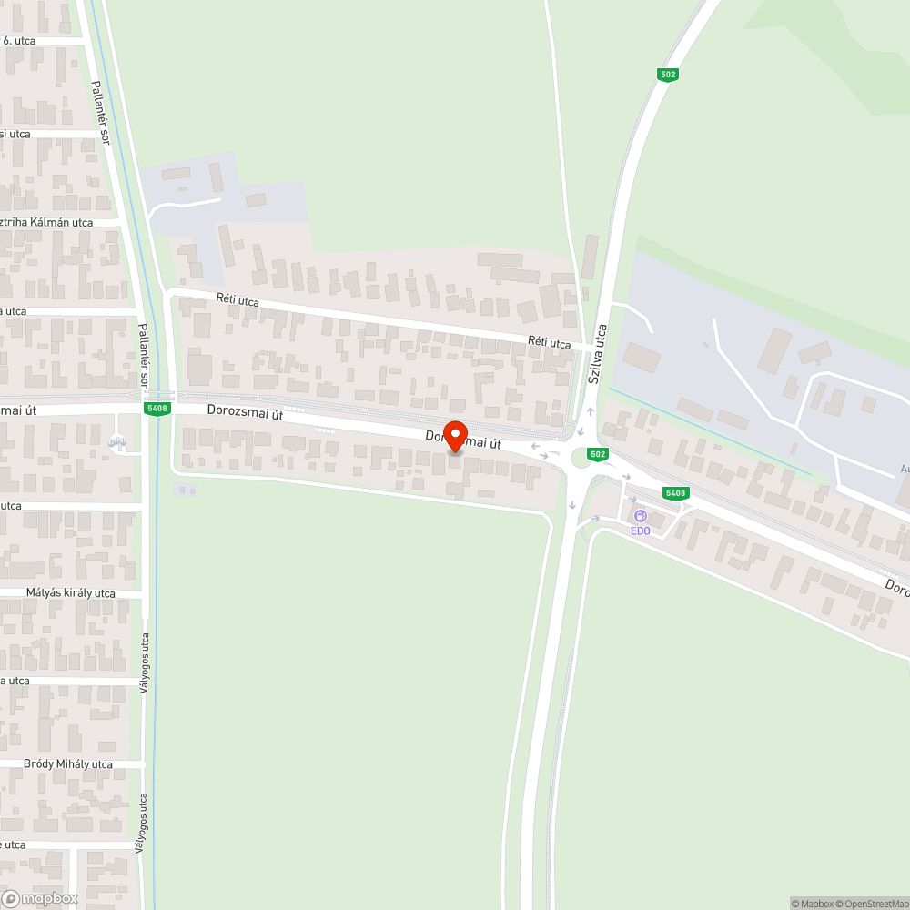 Kátyú bejelentés helye