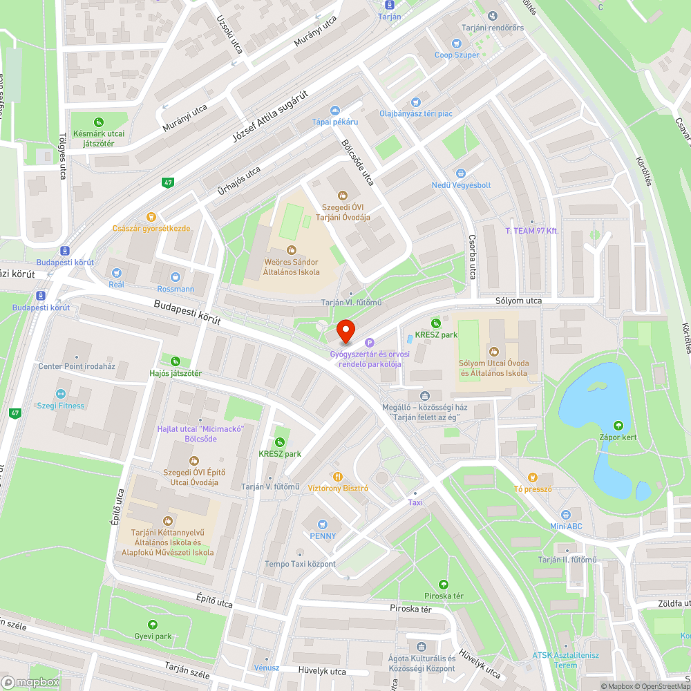 Megdőlt tábla bejelentés helye