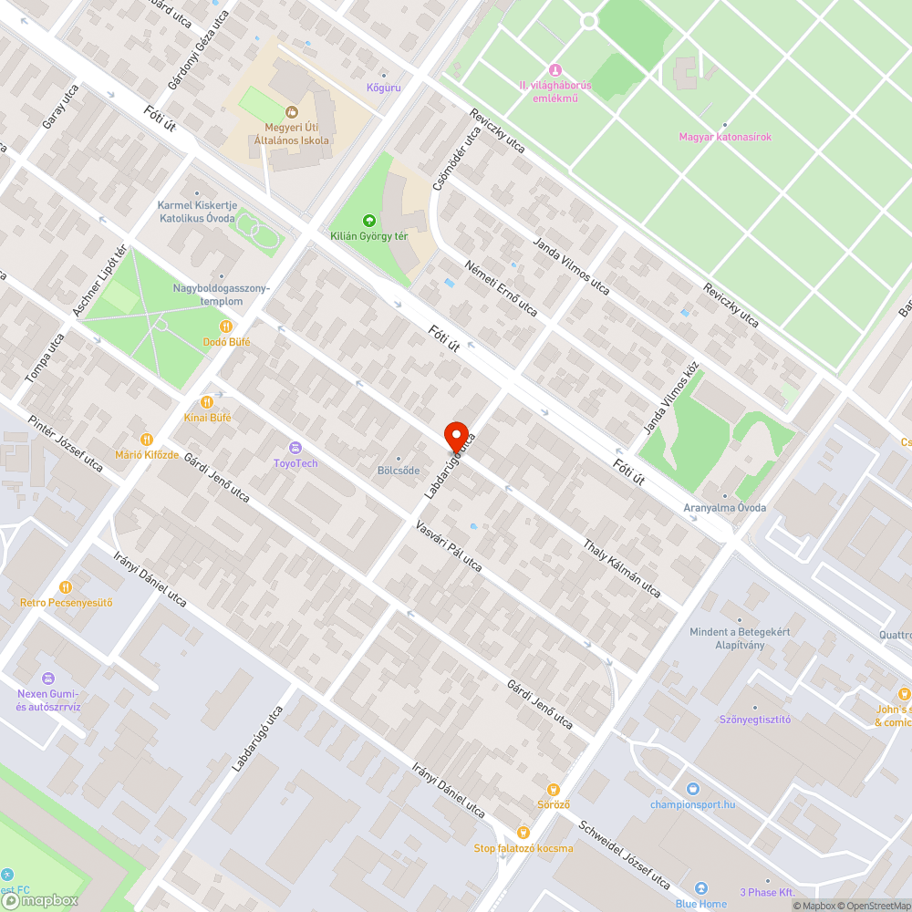 Hiányzó tábla bejelentés helye