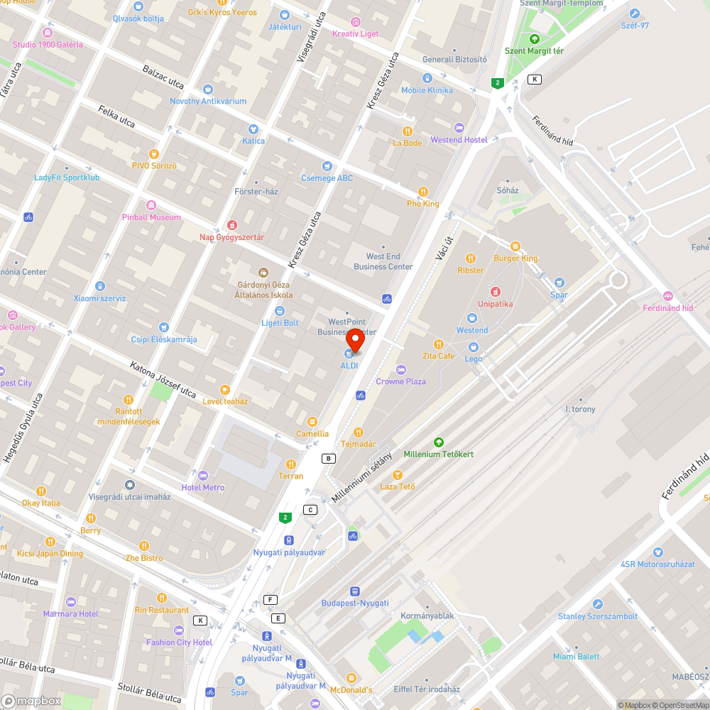 Parkolásgátló korlátokat a Váci útra! bejelentés helye