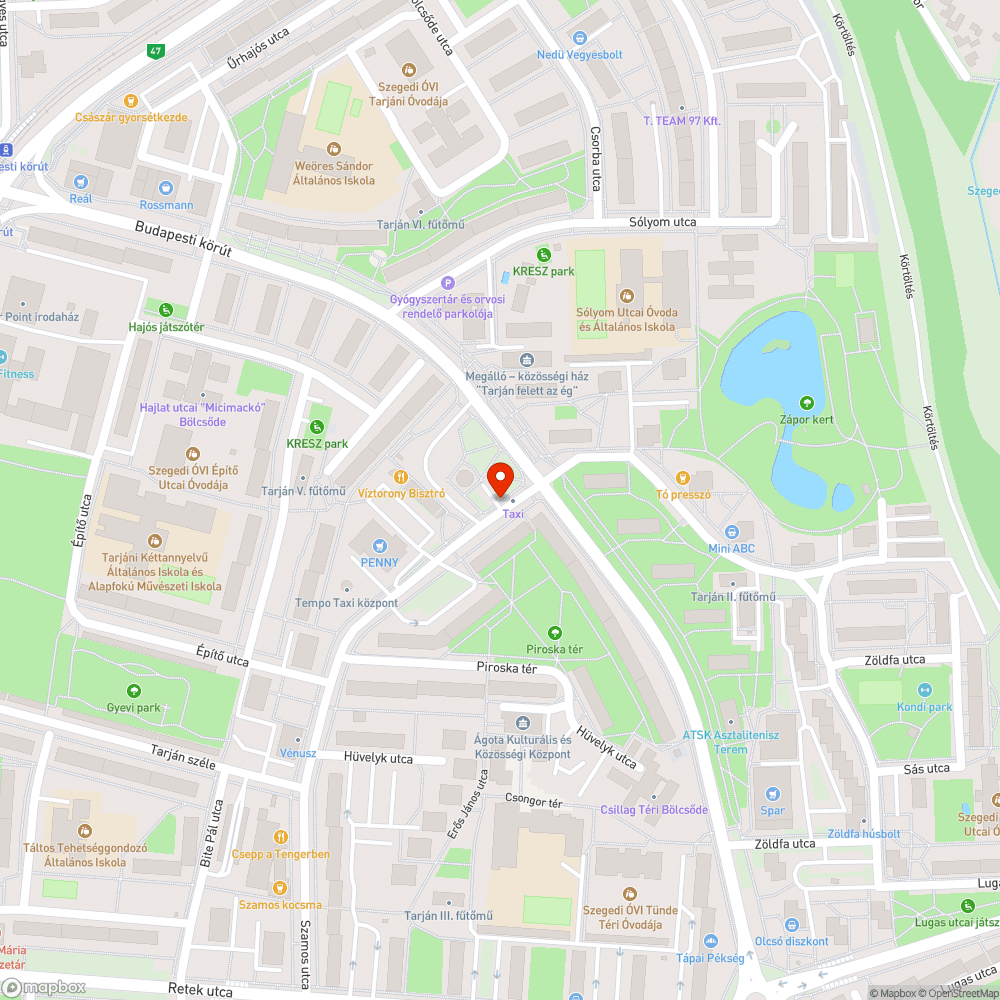 Megdőlt tábla bejelentés helye