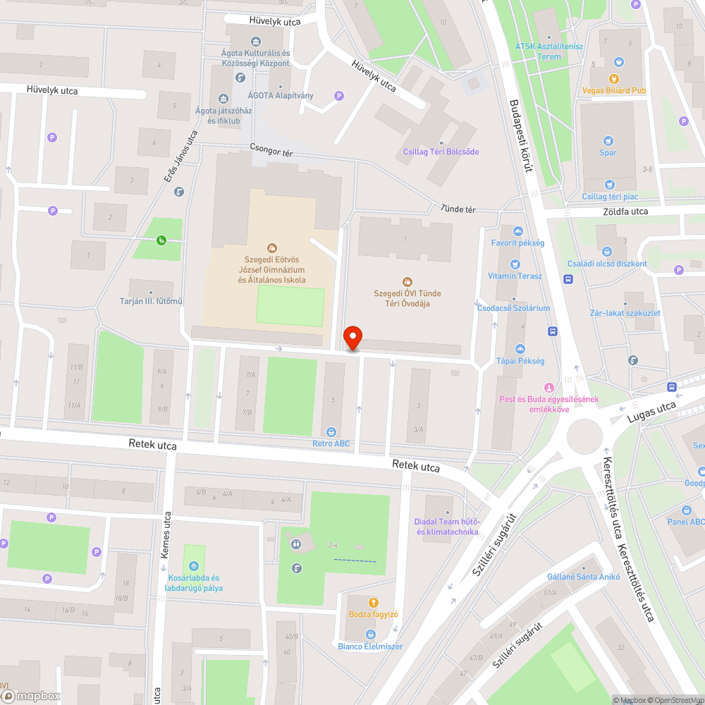 Kátyús útszakasz bejelentés helye