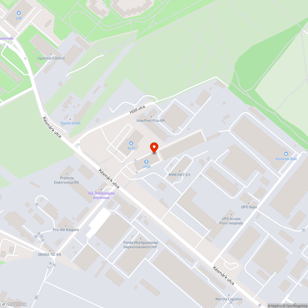 Szemét bejelentés helye