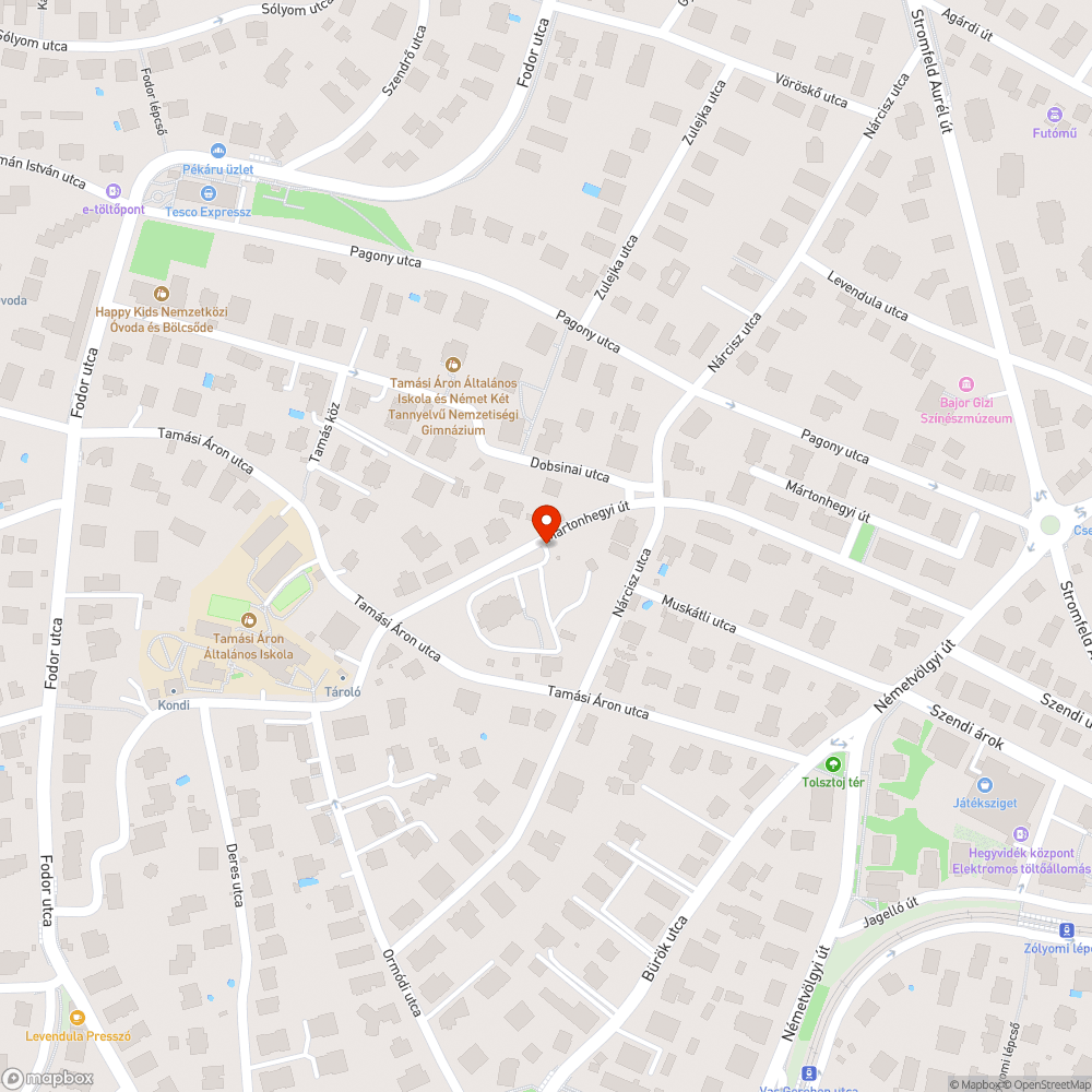 Eltűnt fa bejelentés helye