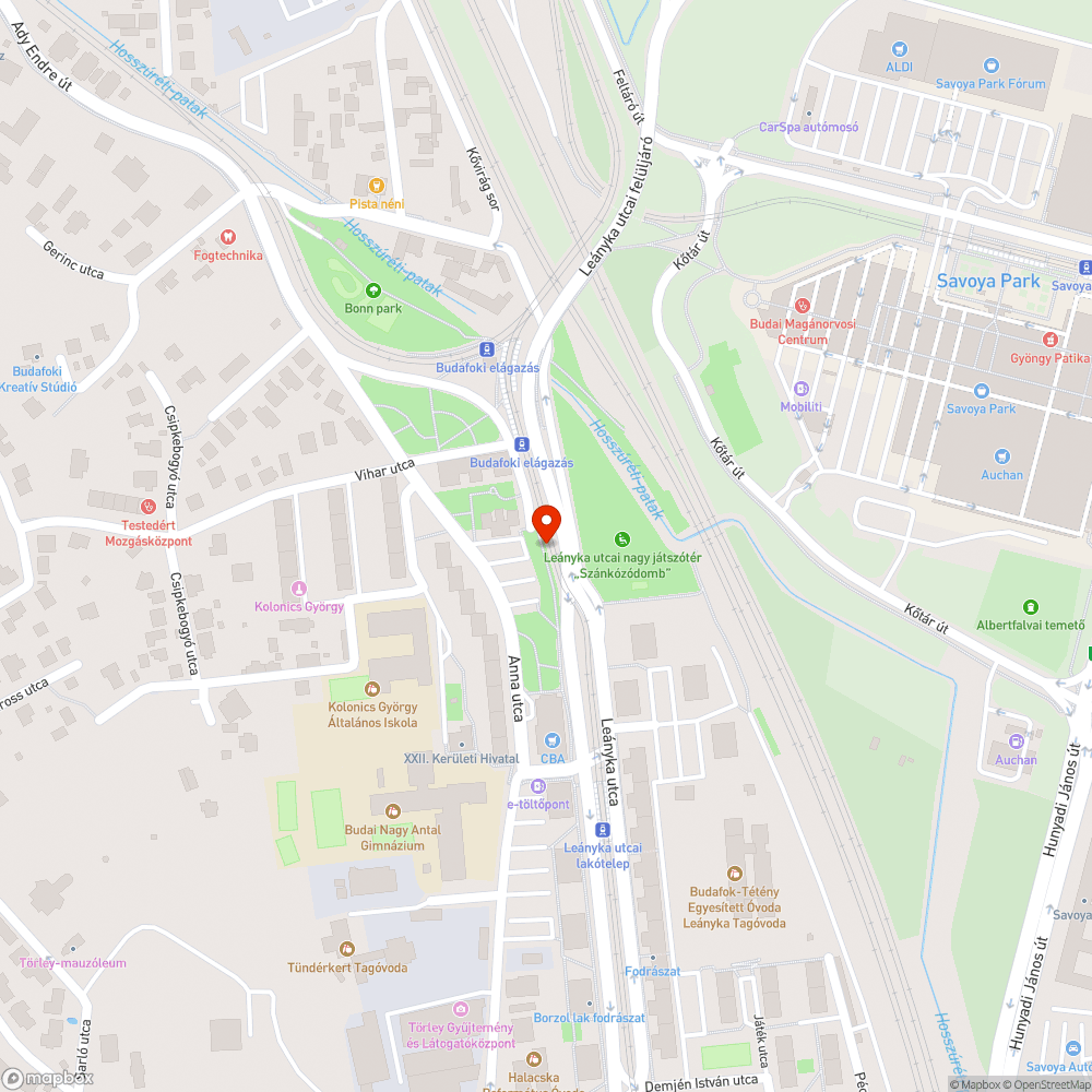 Leányka utacskája bejelentés helye