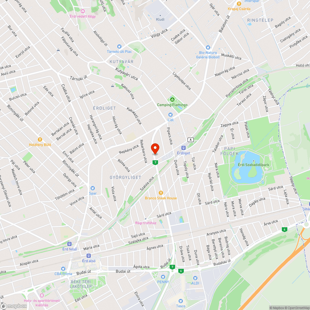 Főútvonal szennyezettség bejelentés helye