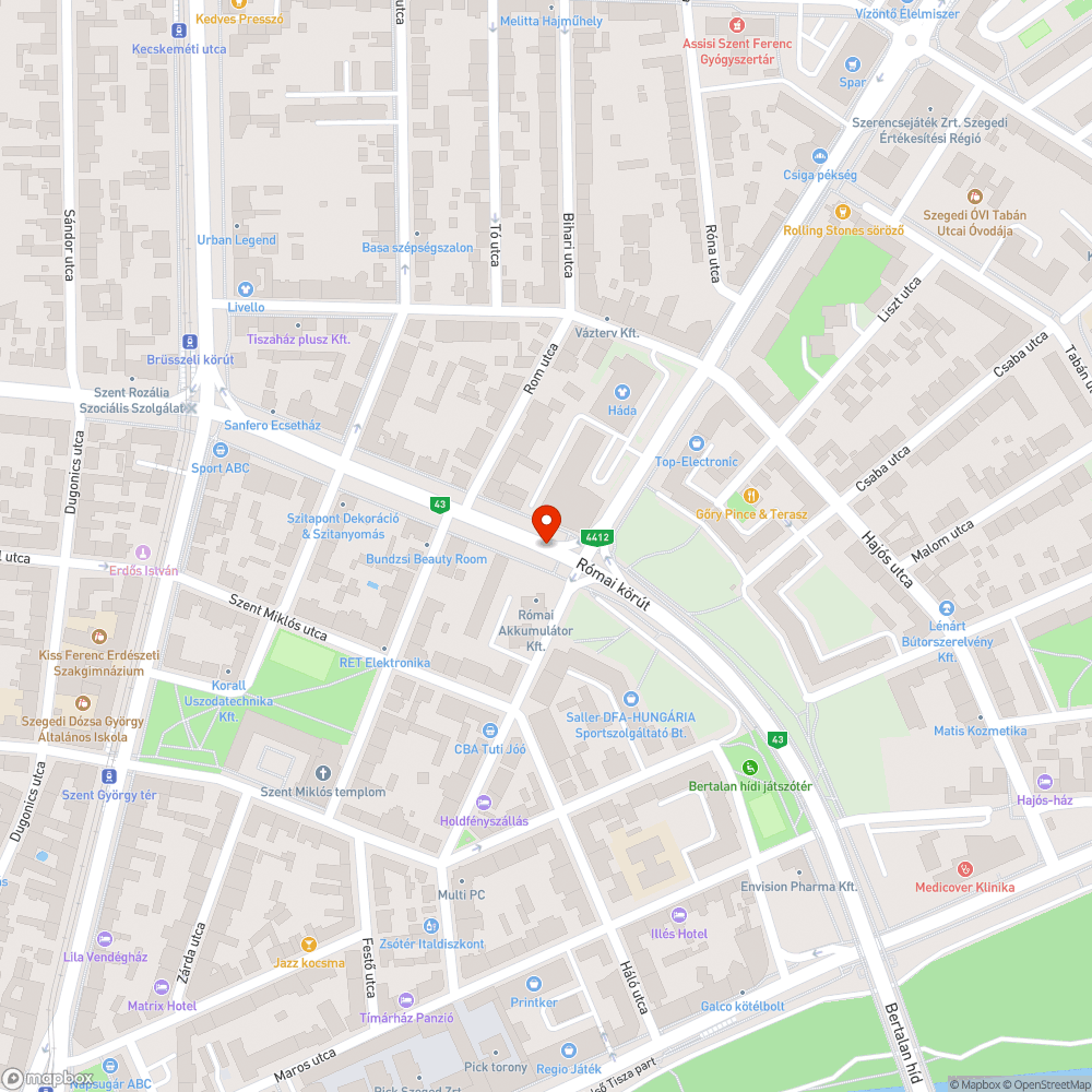 2 lámpa nem világít - Római körút bejelentés helye