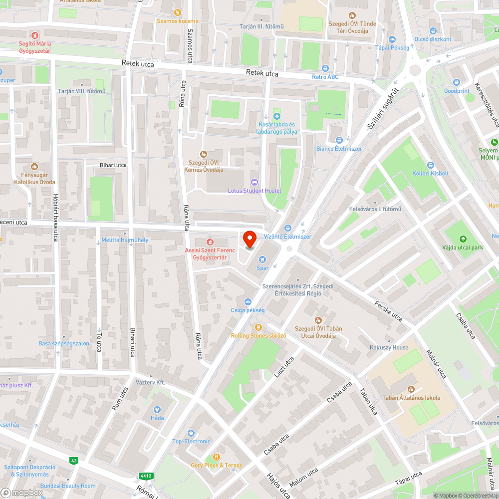 Lámpa nem világít - Debreceni utcai Spar parkoló bejelentés helye