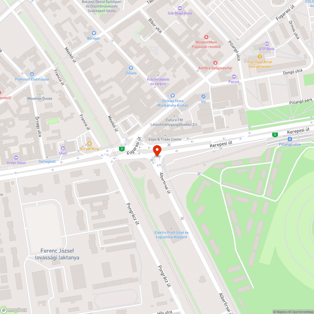 Hiányzó fényterelő bejelentés helye