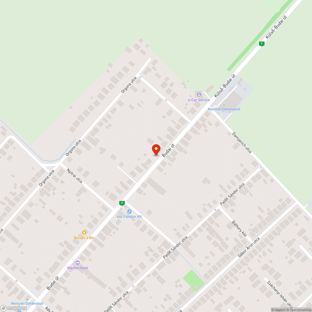 Főúton kiégett lámpa bejelentés helye