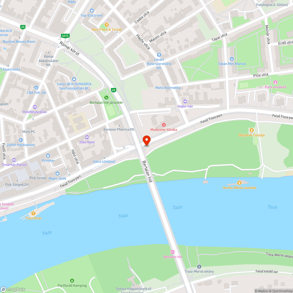 Graffiti a Bertalan híd alatt bejelentés helye