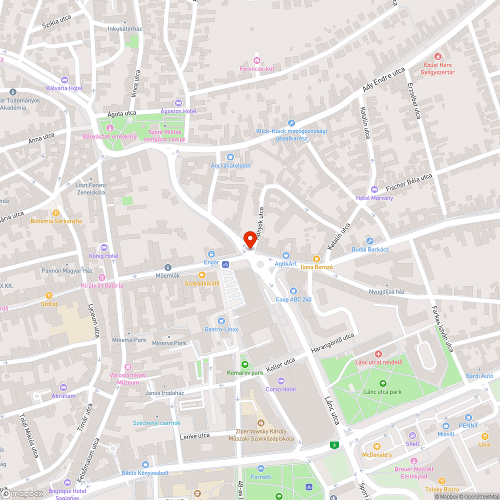 Kerékpárut átkelö sáv hiánya bejelentés helye