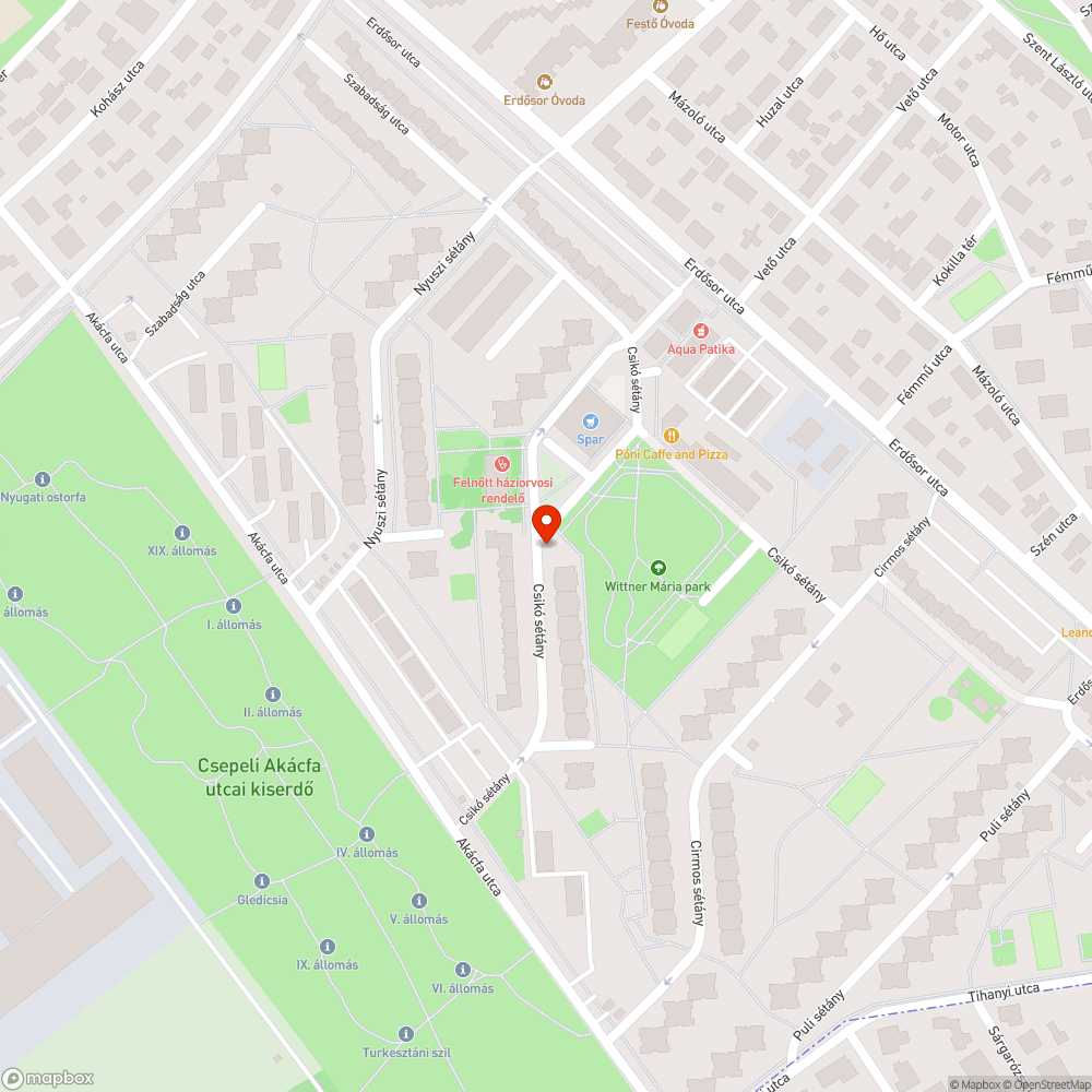 Szétfagyott járda bejelentés helye