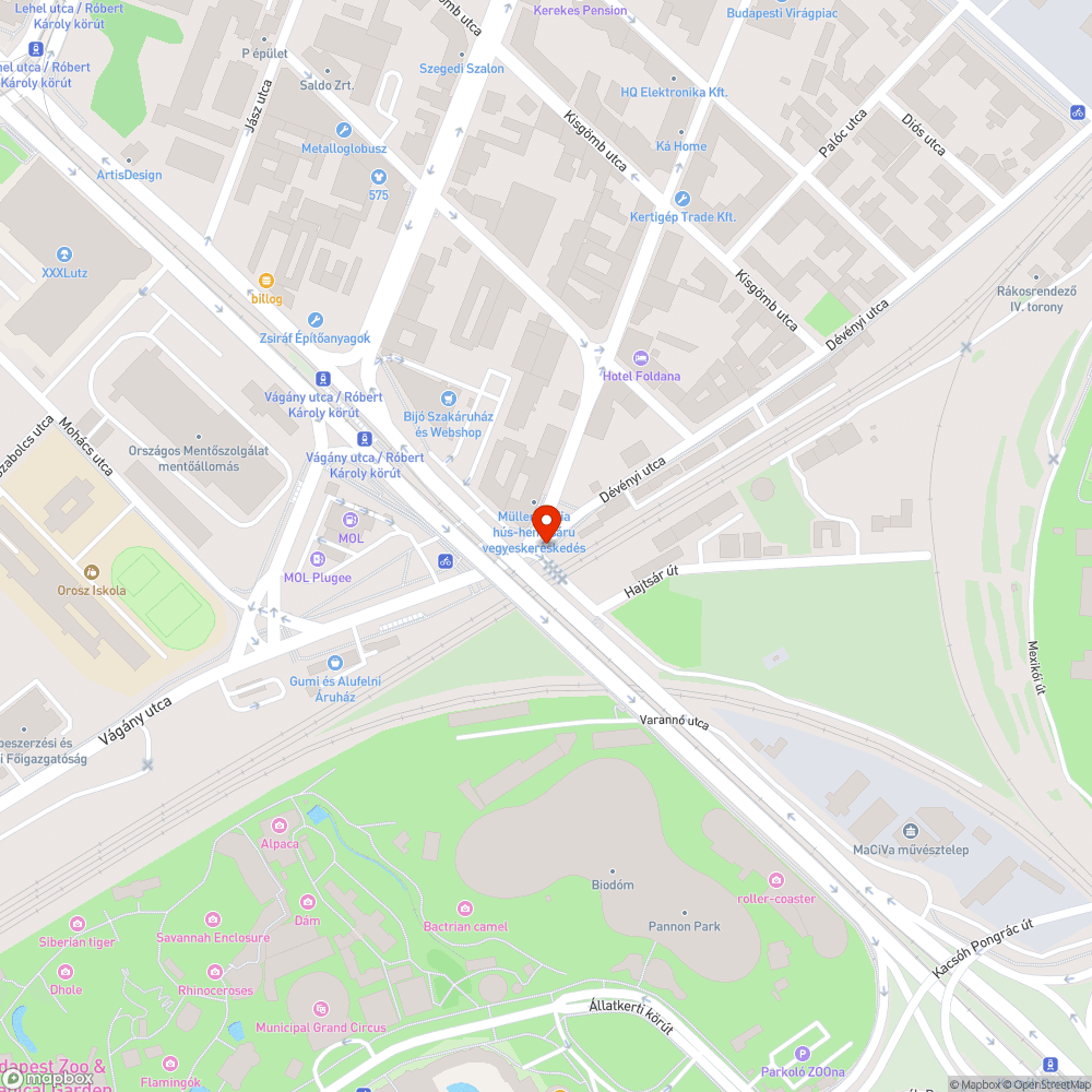 Szemét a sínek mellett bejelentés helye