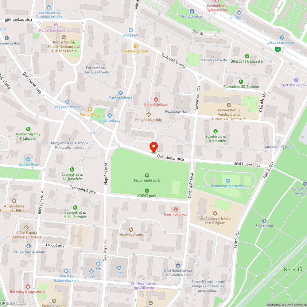 Járdán parkoló jármű bejelentés helye