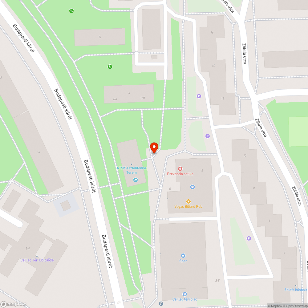 Megdőlt pad - Budapesti krt. bejelentés helye