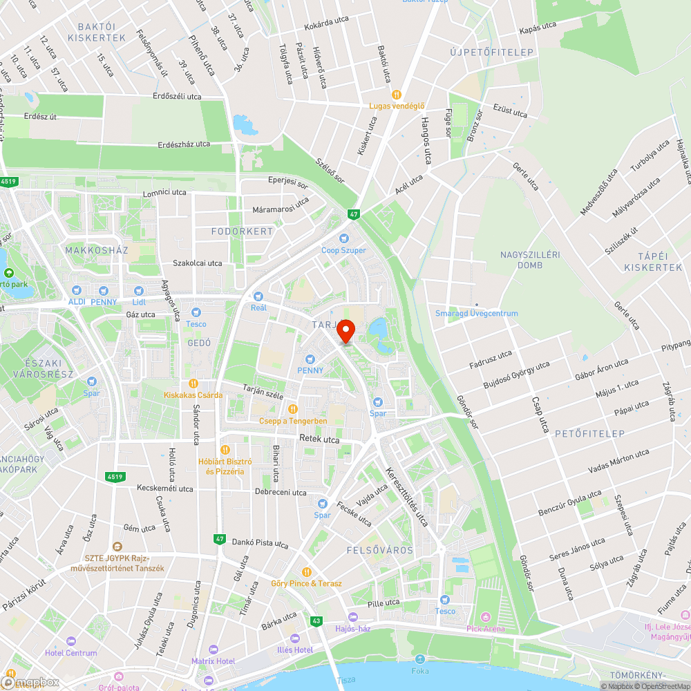 Kerékpárút jelölése elkopott - Budapesti krt. bejelentés helye