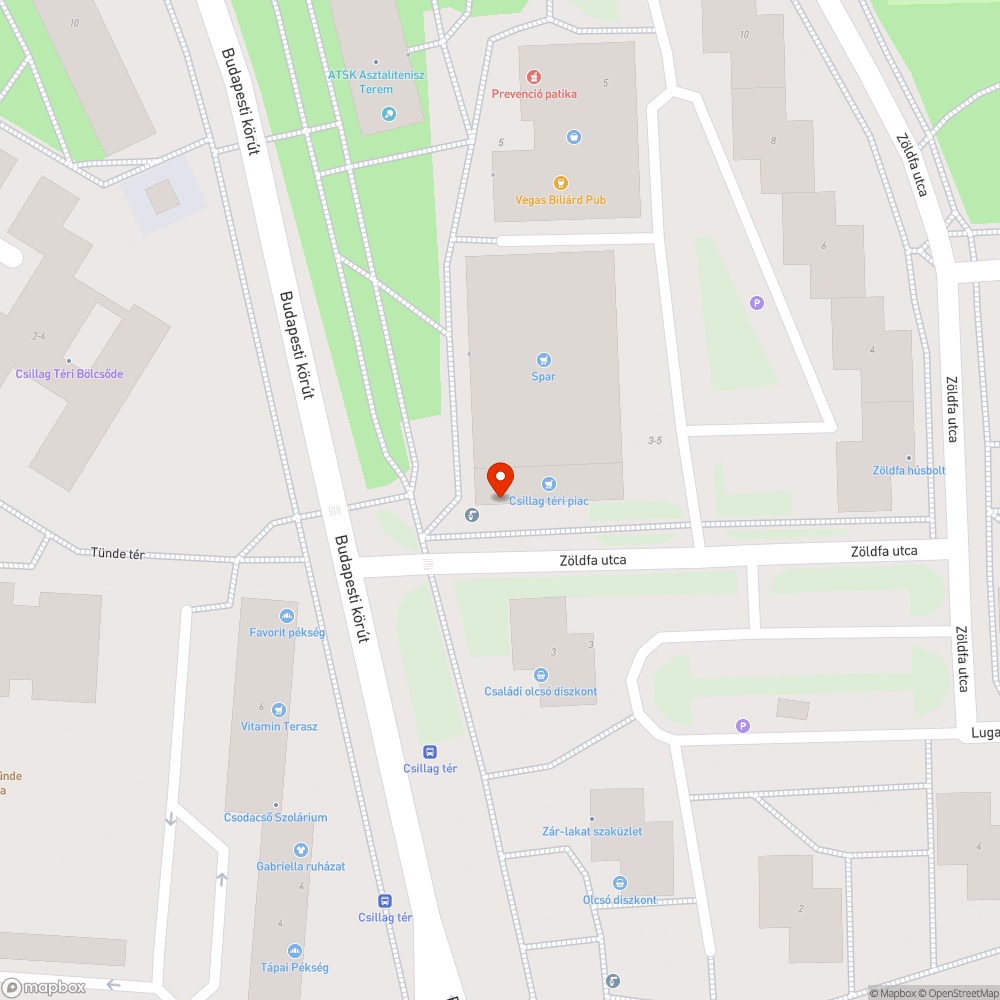 Budapesti körúti Spar melletti piactér tetejének ereszcsatornája széthullott bejelentés helye