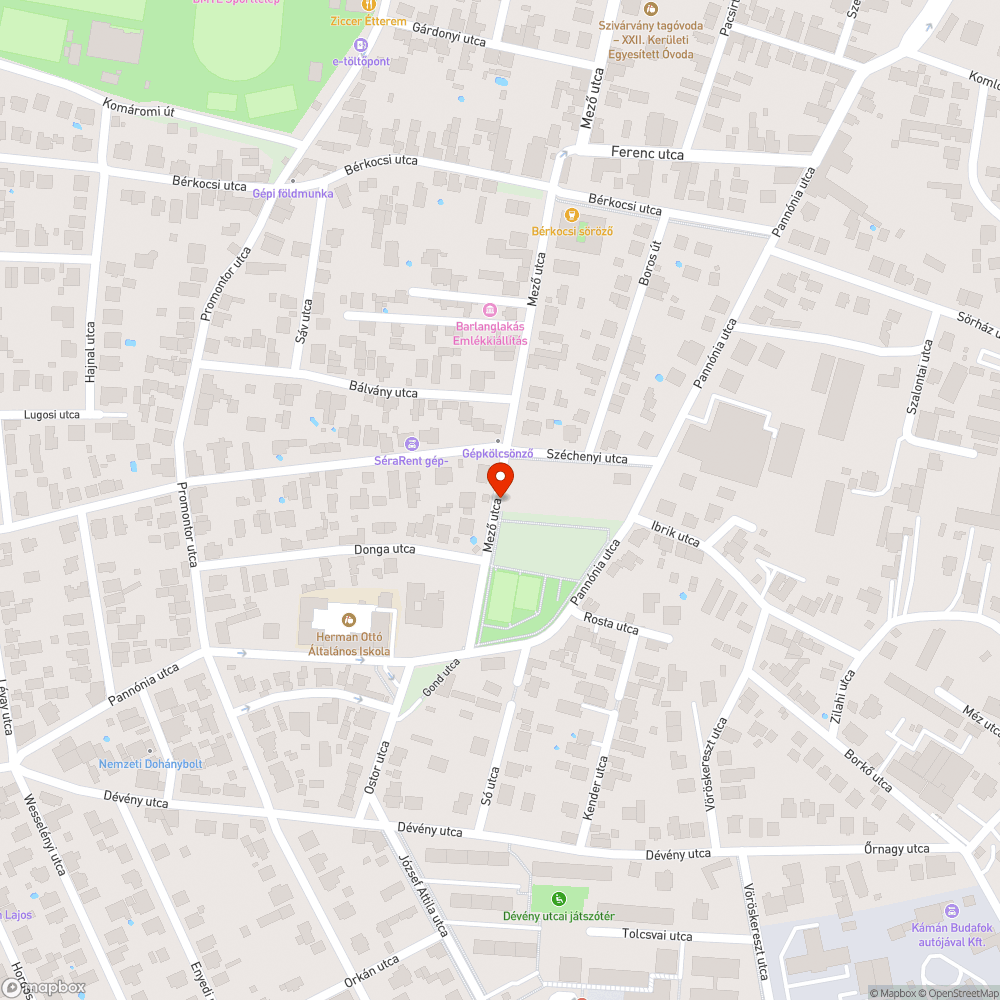 Park szélén rendszeres hulladéklerakás bejelentés helye