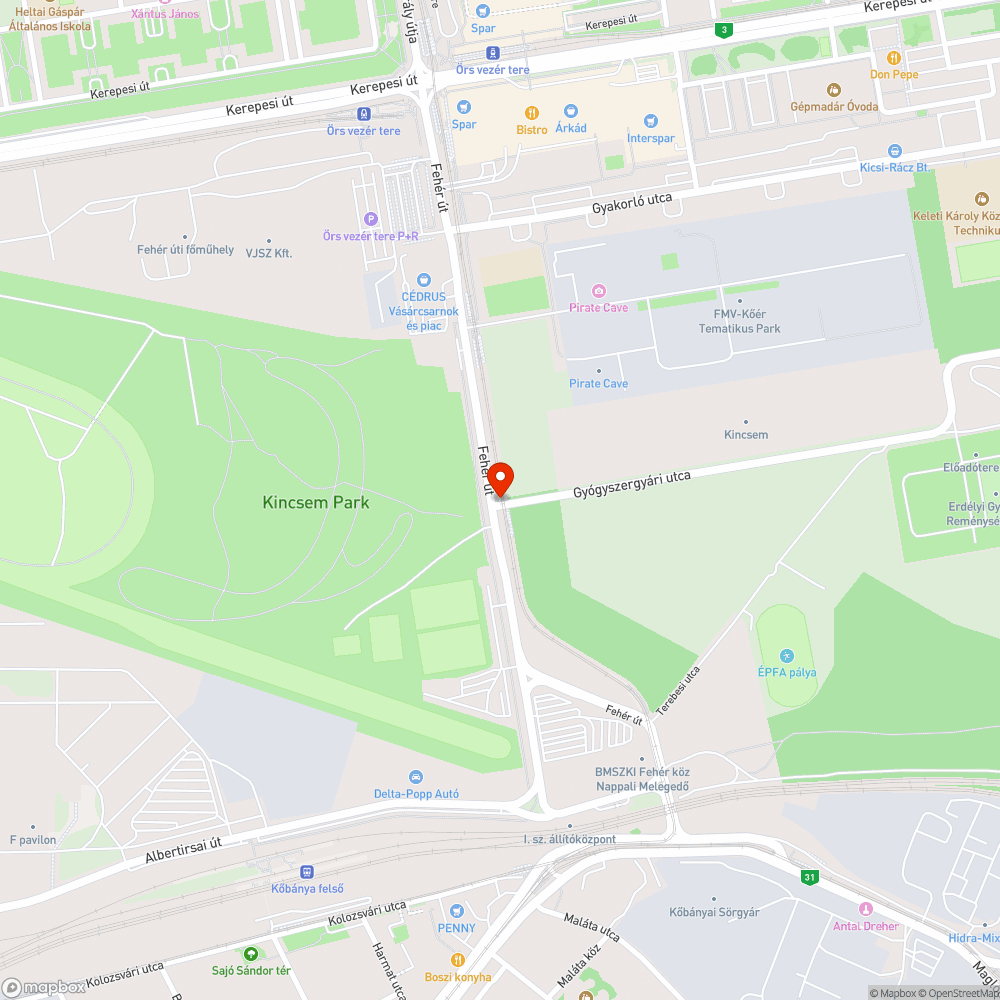 Félredobbott, otthagyott forgalomtechnikai betontömb. bejelentés helye