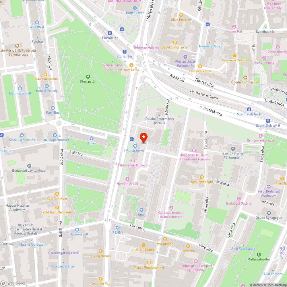 III. Kiscelli posta sarkánál beszakadó üreg bejelentés helye