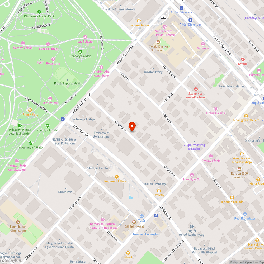 Autógumi a járdán bejelentés helye