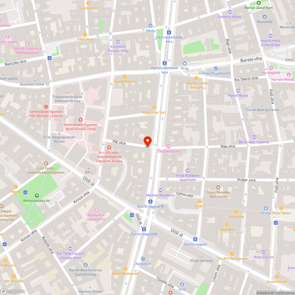 Járdán lévő veszélyes kátyú bejelentés helye