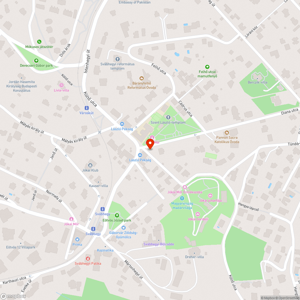 Rossz állapotú szűk járda bejelentés helye