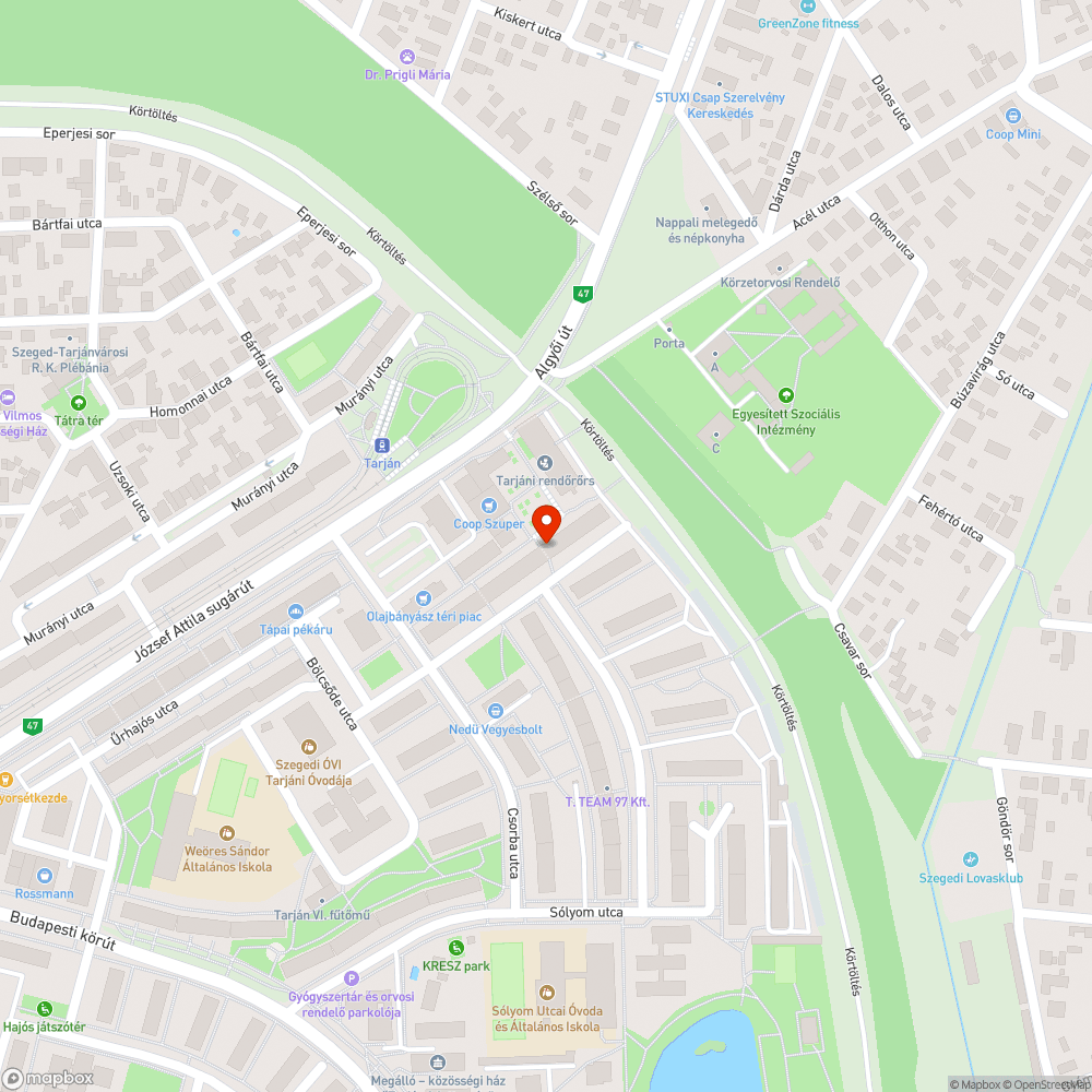 Lámpa nem világít - Olajbányász tér-> Olajos utcai átjáró bejelentés helye