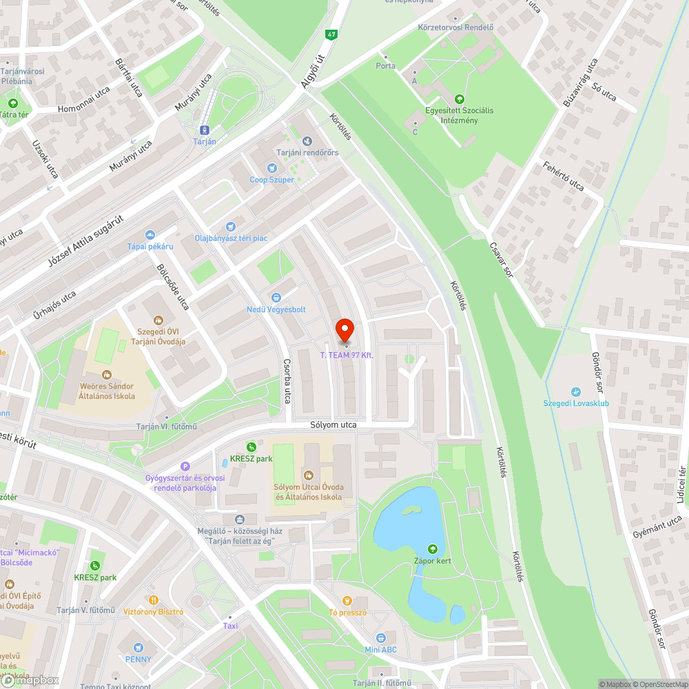 Lámpa nem világít - Olajos utcai átjáró bejelentés helye