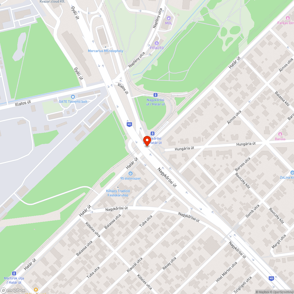 Roncs az út szélén bejelentés helye