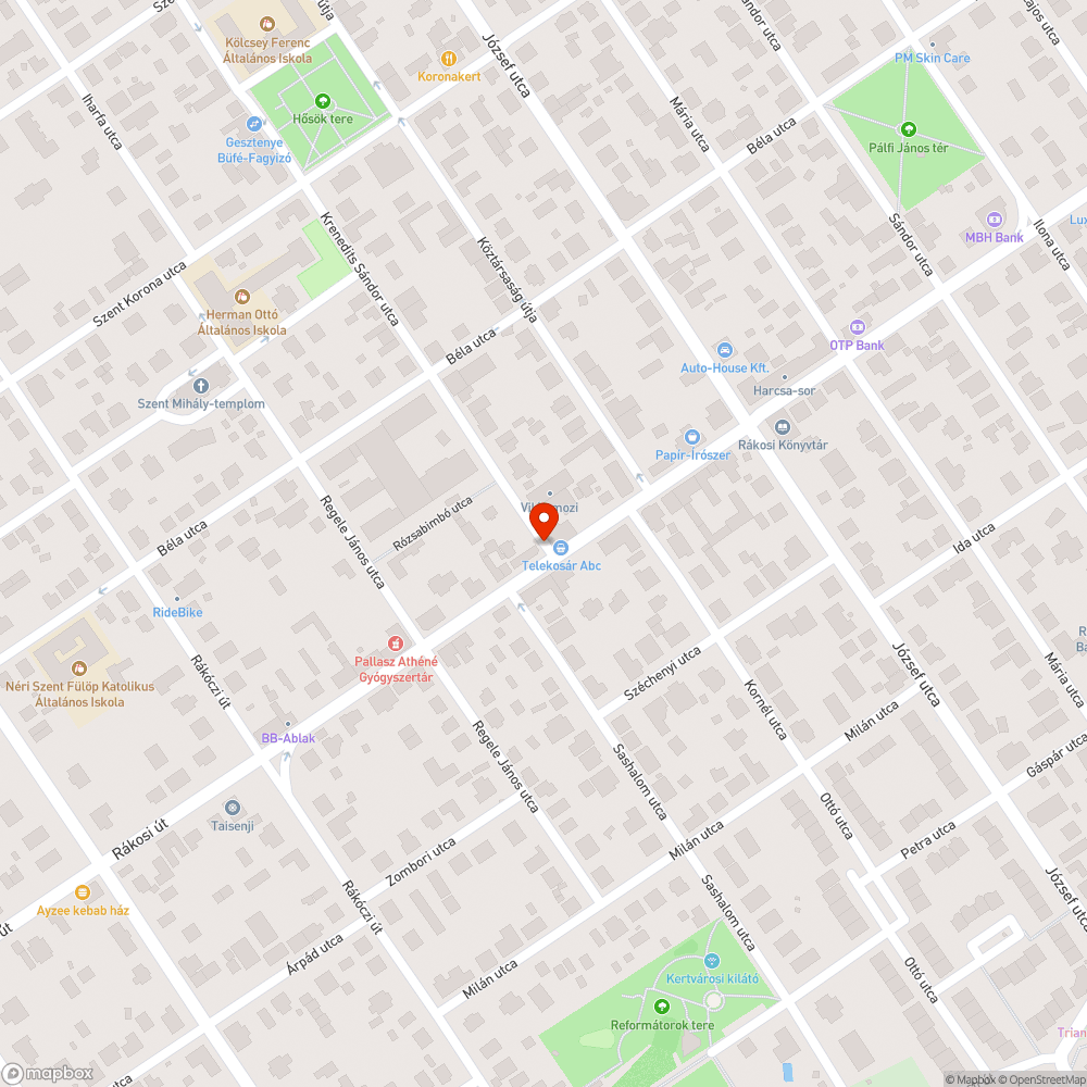 Hiányzó gyalogátkelő tábla bejelentés helye