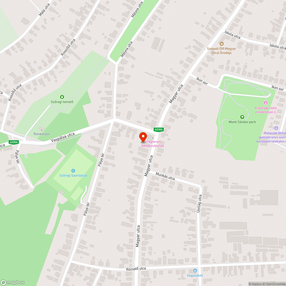 Törött pad bejelentés helye