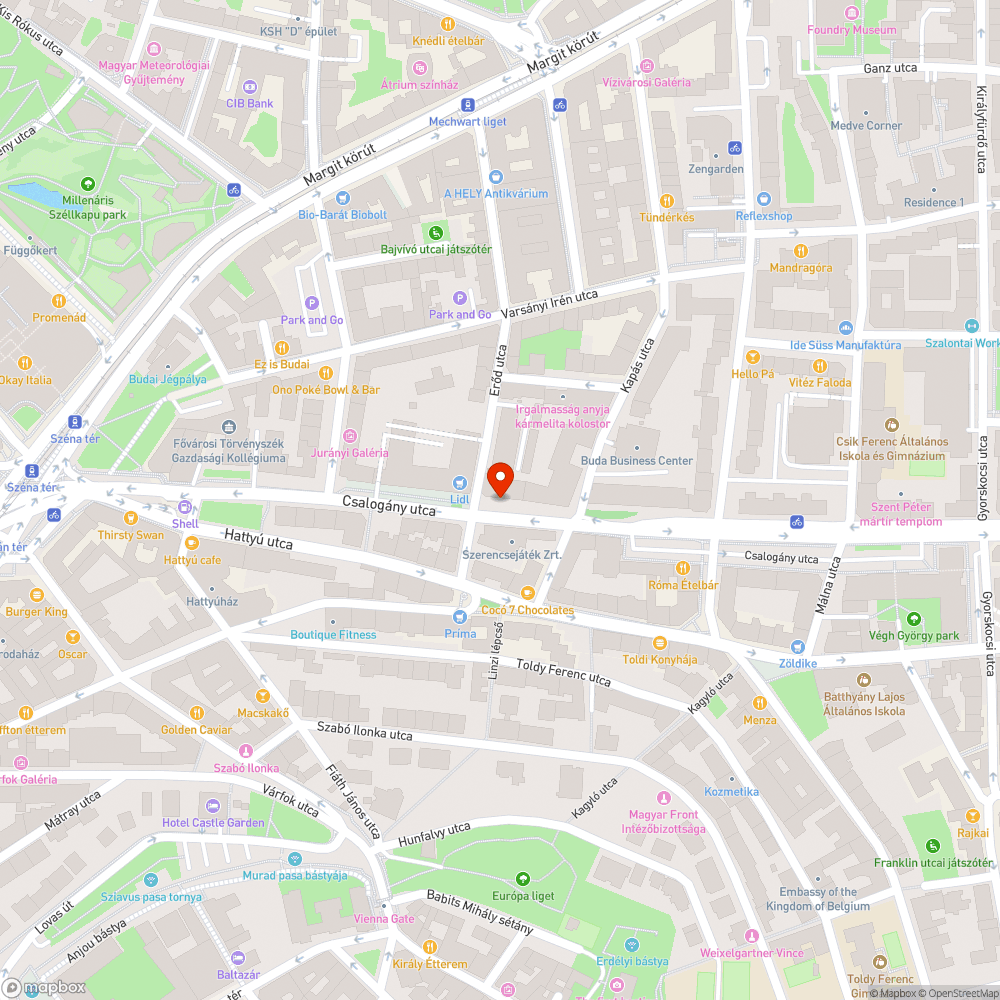 Hiányzó fa a Csalogány utcában bejelentés helye