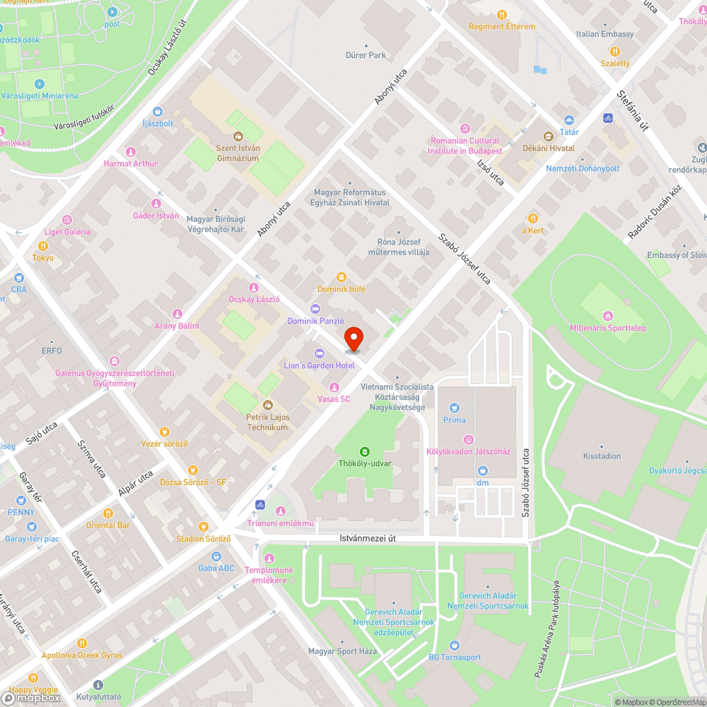 Üres fahely bejelentés helye