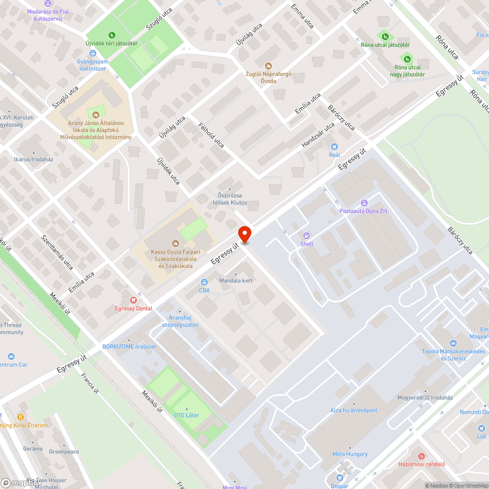 Kidőlt oszlop bejelentés helye