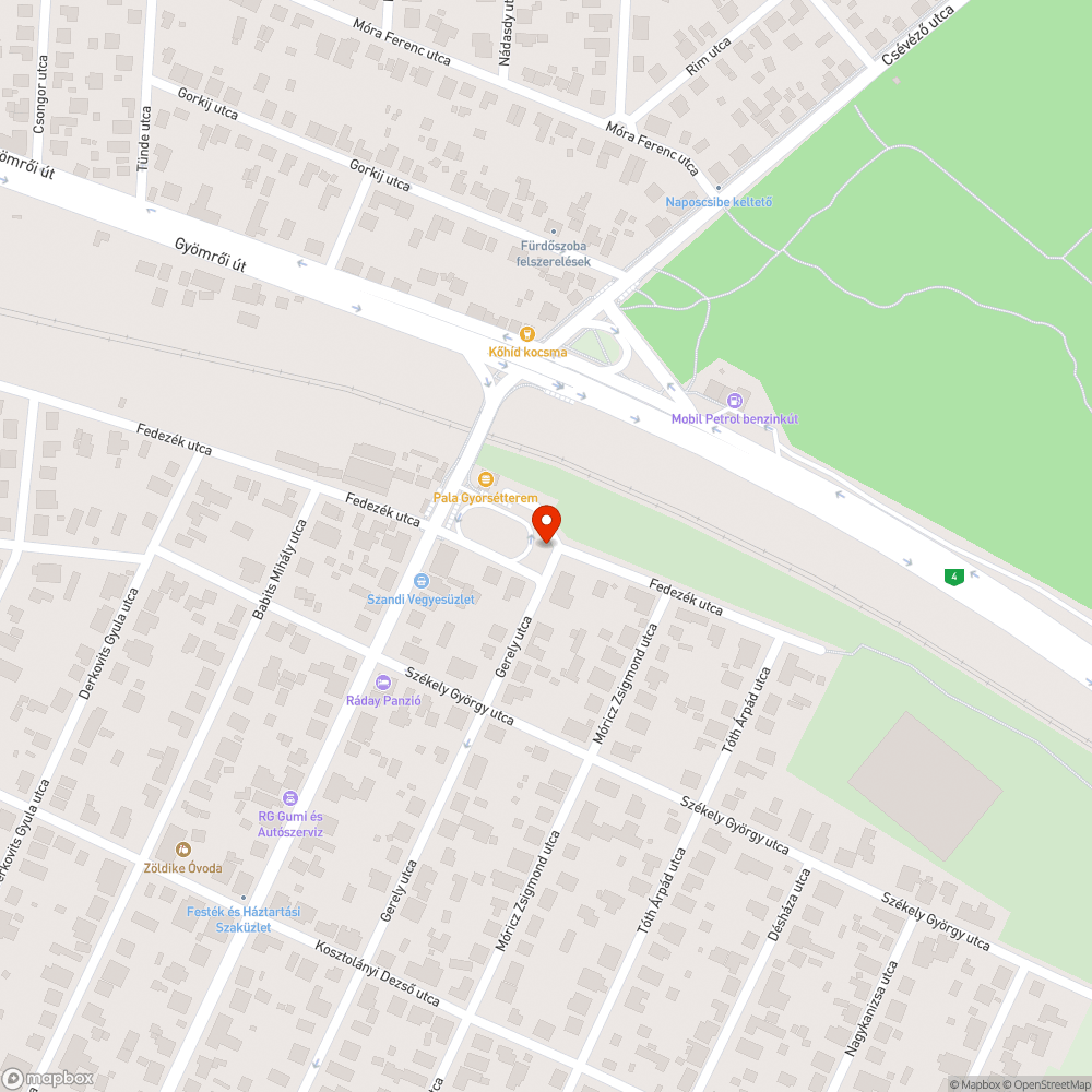 Hiányzó burkolat bejelentés helye