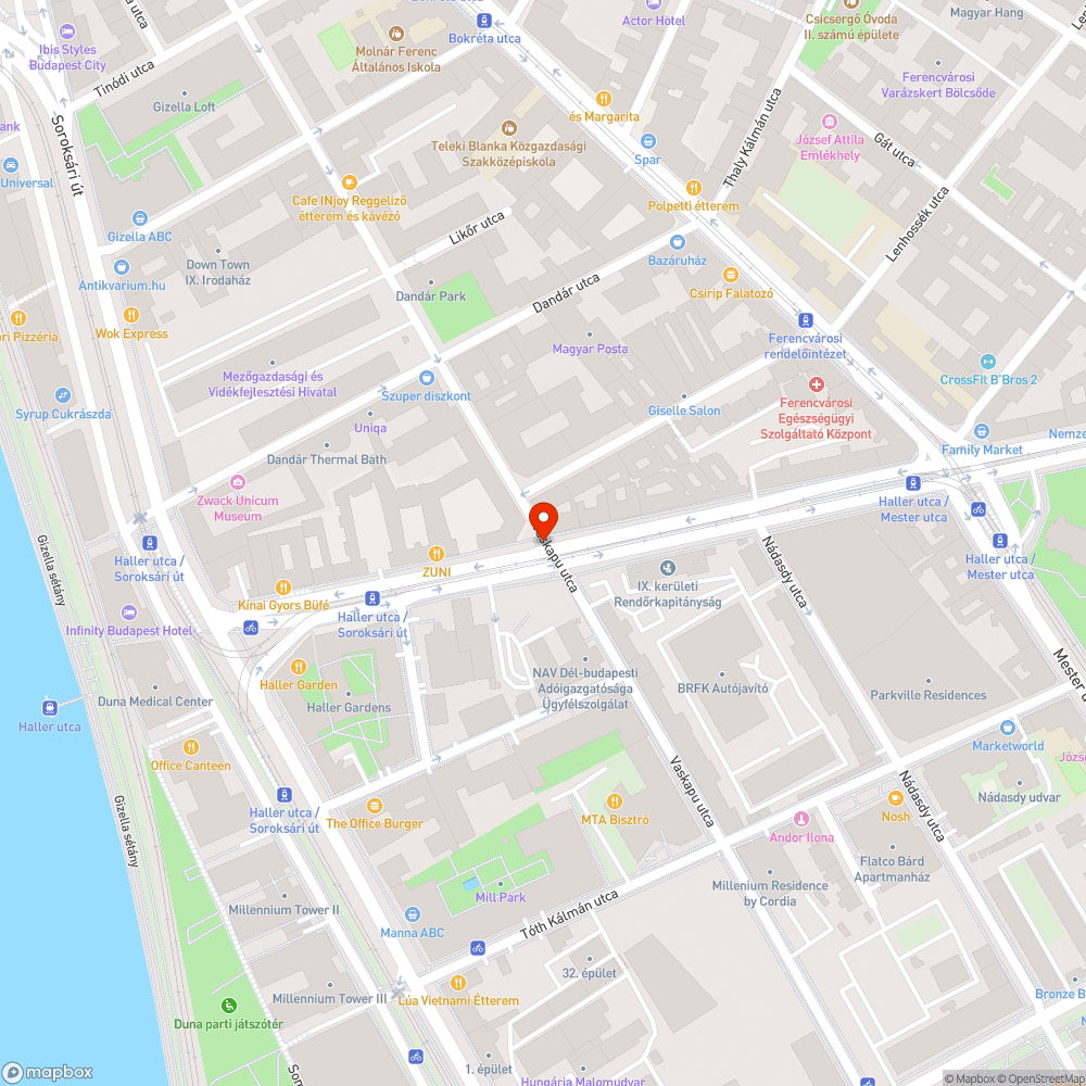 Járdán történő parkolás bejelentés helye